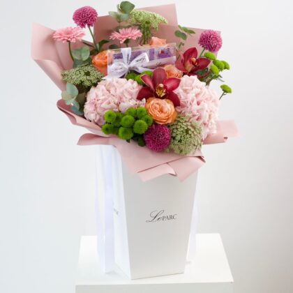 Box With Flowers Arrangement